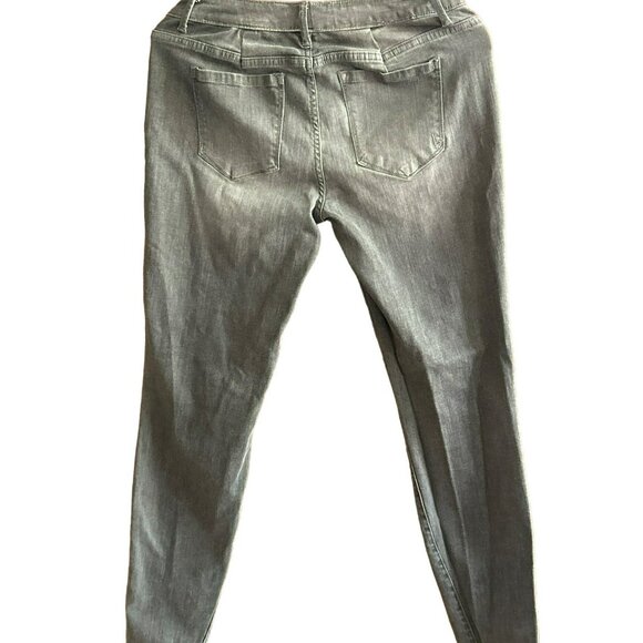 Vintage Bebe Women's Gray Studded  Ankle Zipper Moto Denim Jeans Sz 31 Y2K 1990s - Picture 7 of 7